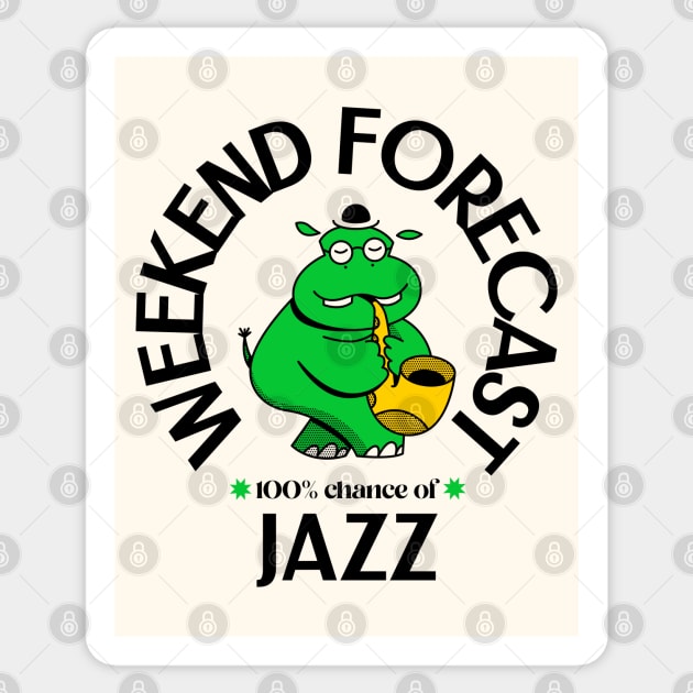 Weekend Forecast 100% Chance of Jazz Sticker by DeliriousSteve